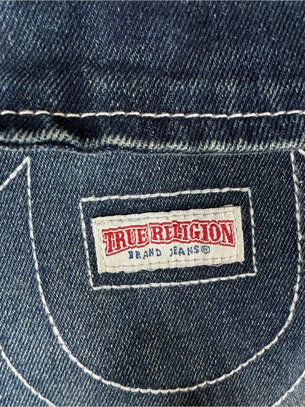 True Religion Men’s Cargo Jeans Blue Wash‎ Size 36 Straight Leg